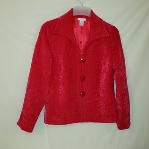 Laura Ashley blazer lined textured M buttons
